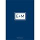 Navy Square Initials Menu Cards Image 2 of 8